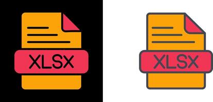 XLSX Icon Design vector