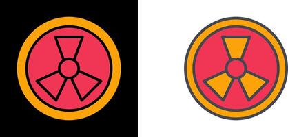 Radiation Icon Design vector