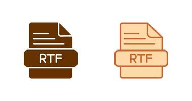 rtf icono diseño vector