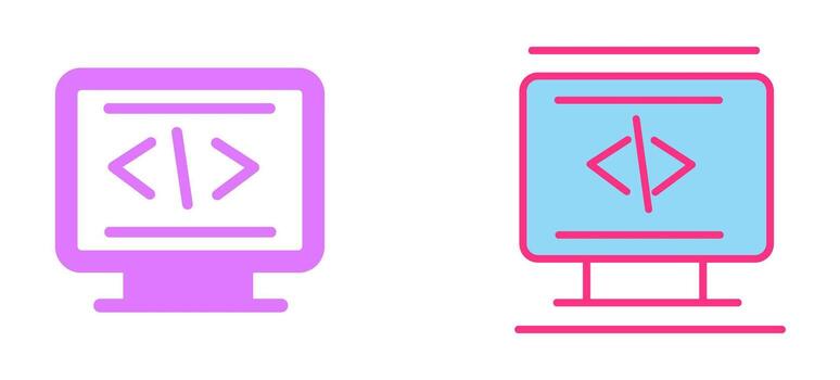 Coding Icon Design vector