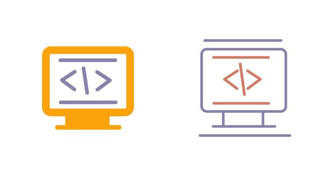 diseño de icono de codificación vector