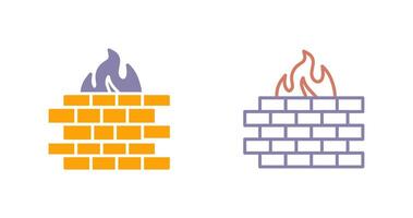 Firewall Icon Design vector