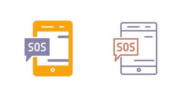 SOS Icon Design vector