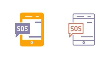 SOS Icon Design vector