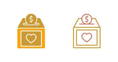 Charity Box Icon Design vector