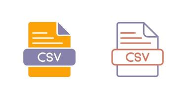 CSV Icon Design vector