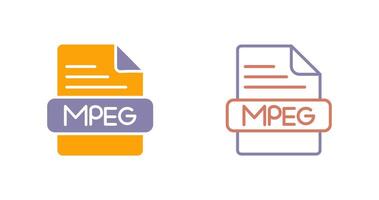 MPEG Icon Design vector