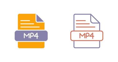 MP4 Icon Design vector