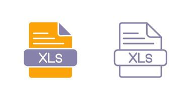 XLS Icon Design vector