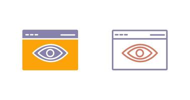 Web Visibility Icon Design vector