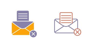 Rejection Of A Letter Icon Design vector