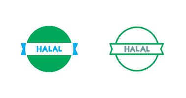 Halal Sticker Icon Design vector