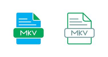 MKV Icon Design vector