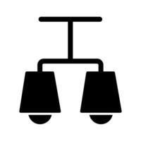 Lit Lamp Icon Design vector