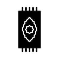 Prayer Rug Icon Design vector