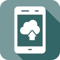 Cloud with Upward Arrow Icon Design vector