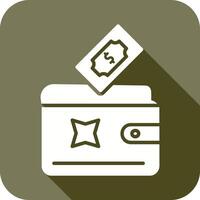 dinero desde billetera icono diseño vector