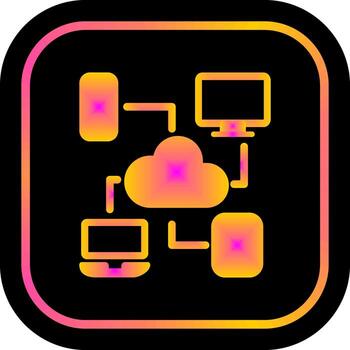 diseño de icono de computación en la nube vector