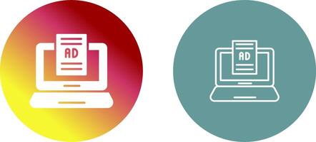 Internet Ads Icon Design vector