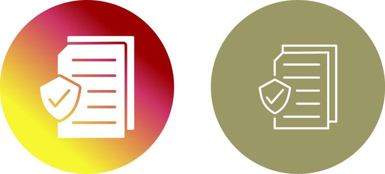 Secure Document Icon Design vector