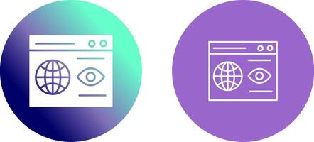 Web Visibility Icon Design vector