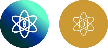 Bitcoin Science Icon Design vector