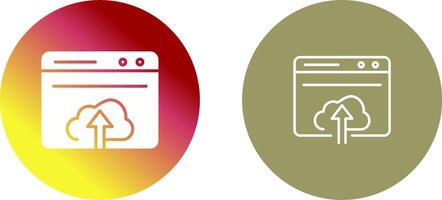 Upload Web Icon Design vector