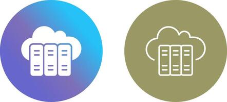 Cloud Library Icon Design vector