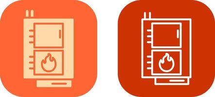 Solid Fuel Boiler Icon Design vector