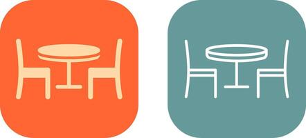 Dining Table Icon Design vector