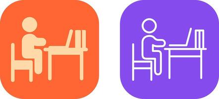 Studying Desk Icon Design vector