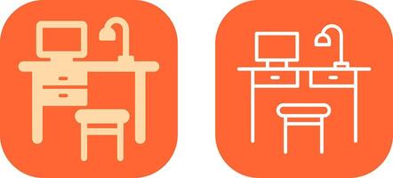 Simple Desk Icon Design vector