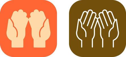 Praying Hands Icon Design vector