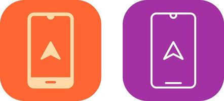 Mobile GPS Icon Design vector