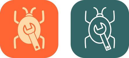 Bug Fixing Icon Design vector