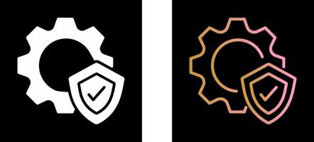 Protected System Icon Design vector