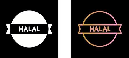 Halal Sticker Icon Design vector