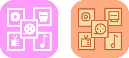 Multimedia Icon Design vector