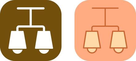 Lit Lamp Icon Design vector