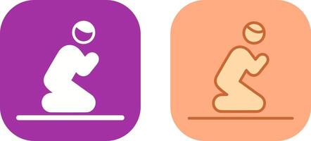 Offering Prayer Icon Design vector