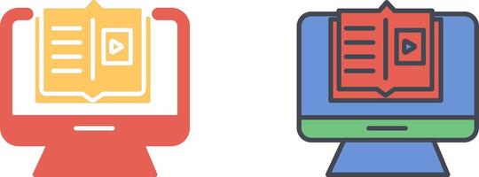 E Learning Icon Design vector
