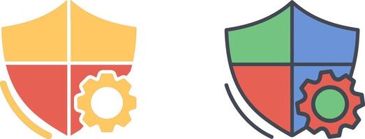 Shield Settings Icon Design vector