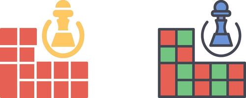 Chess Board Icon Design vector
