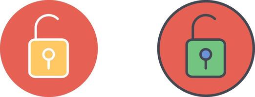 Open Lock Icon Design vector