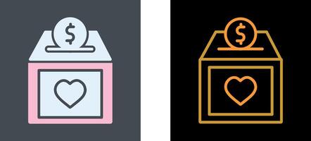 Charity Box Icon Design vector