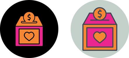 Charity Box Icon Design vector