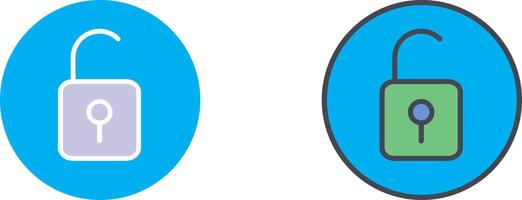 Open Lock Icon Design vector