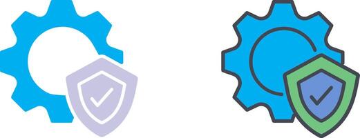Protected System Icon Design vector