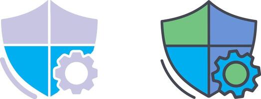 Shield Settings Icon Design vector