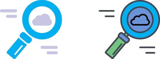 Cloud Magnifier Icon Design vector